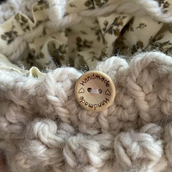 New Boho and Bubbles Sustainable, Lined Shoulder Bag With Button Closure - Picture 6 of 13